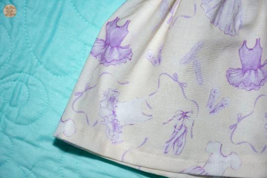 Skirt - High Waisted - Tadah Paper Bag Skirt , Toddler, Lilac Ballerinas on White