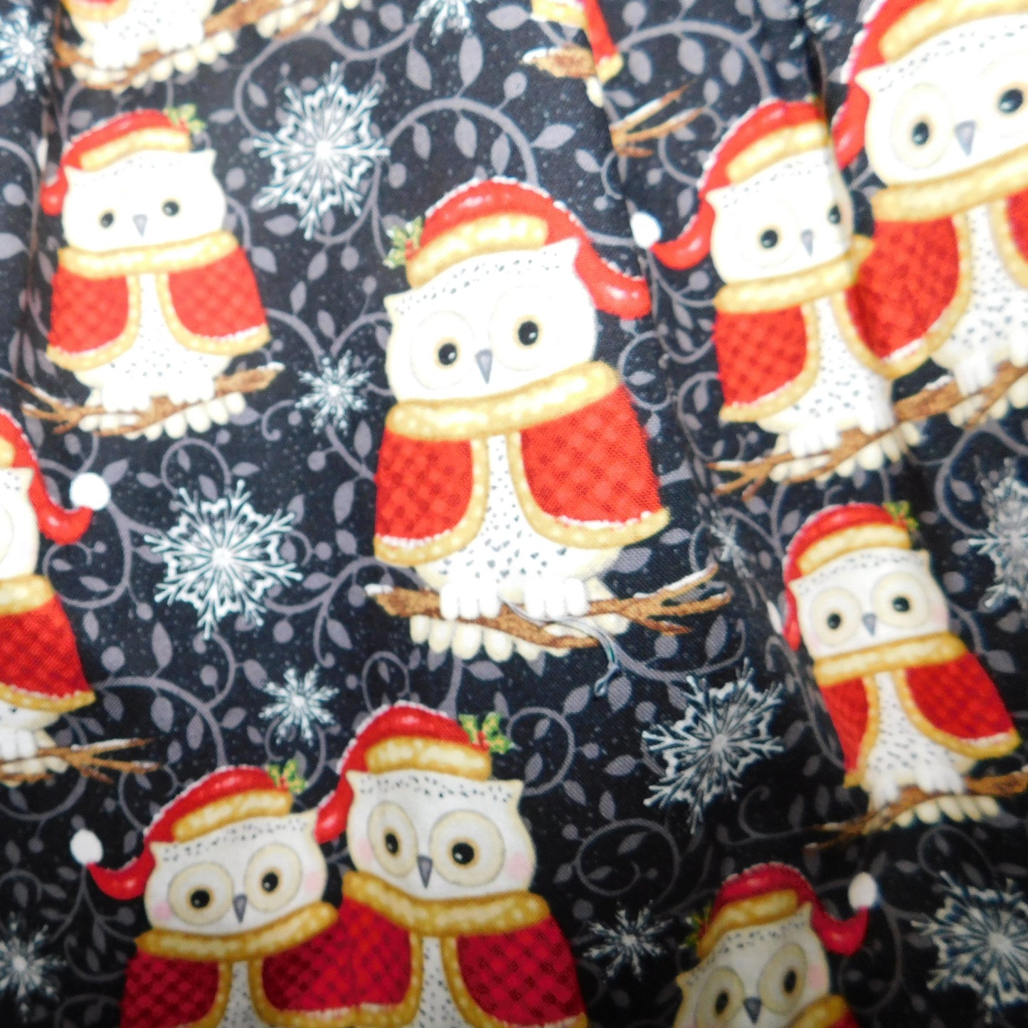 Dress - Christmas - Pinafore - Australiana Owls with Christmas Background