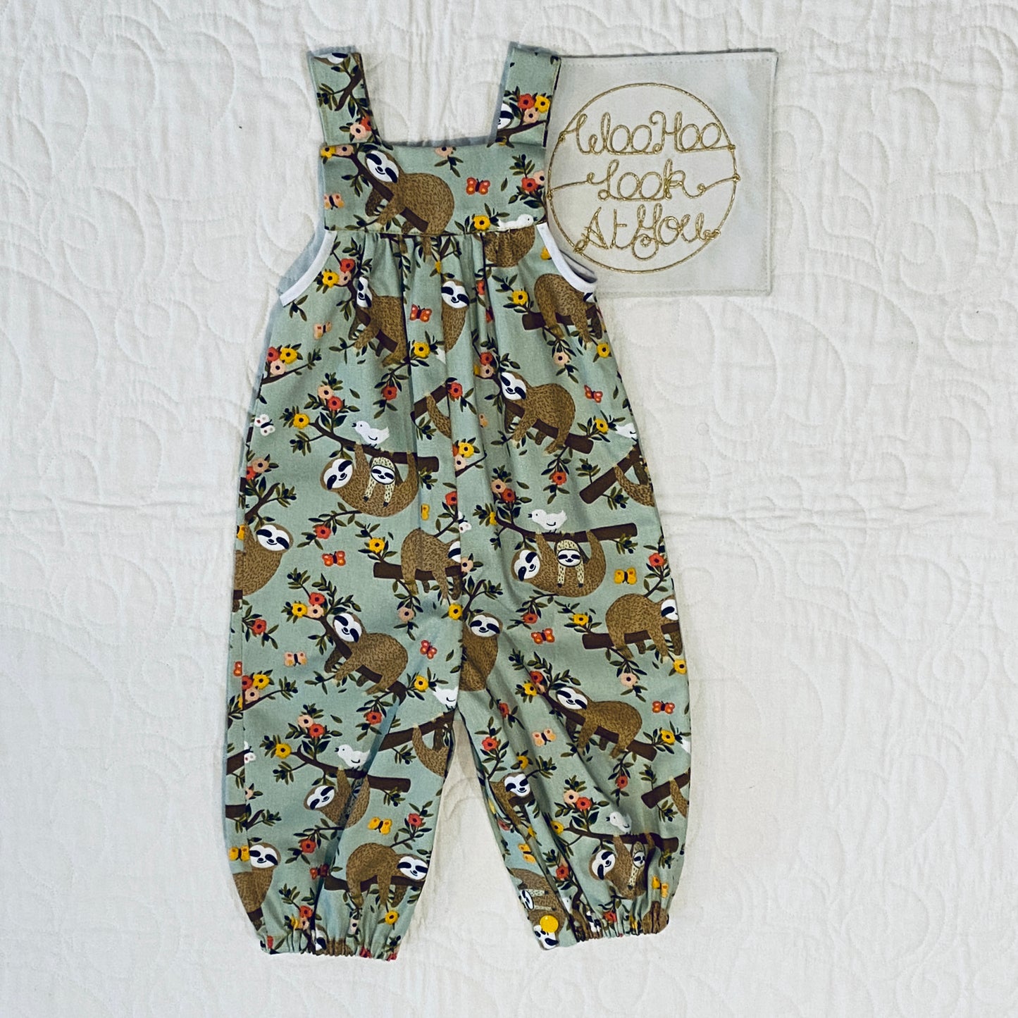 Overalls - Cute Sloths and a Pocket for Rocks