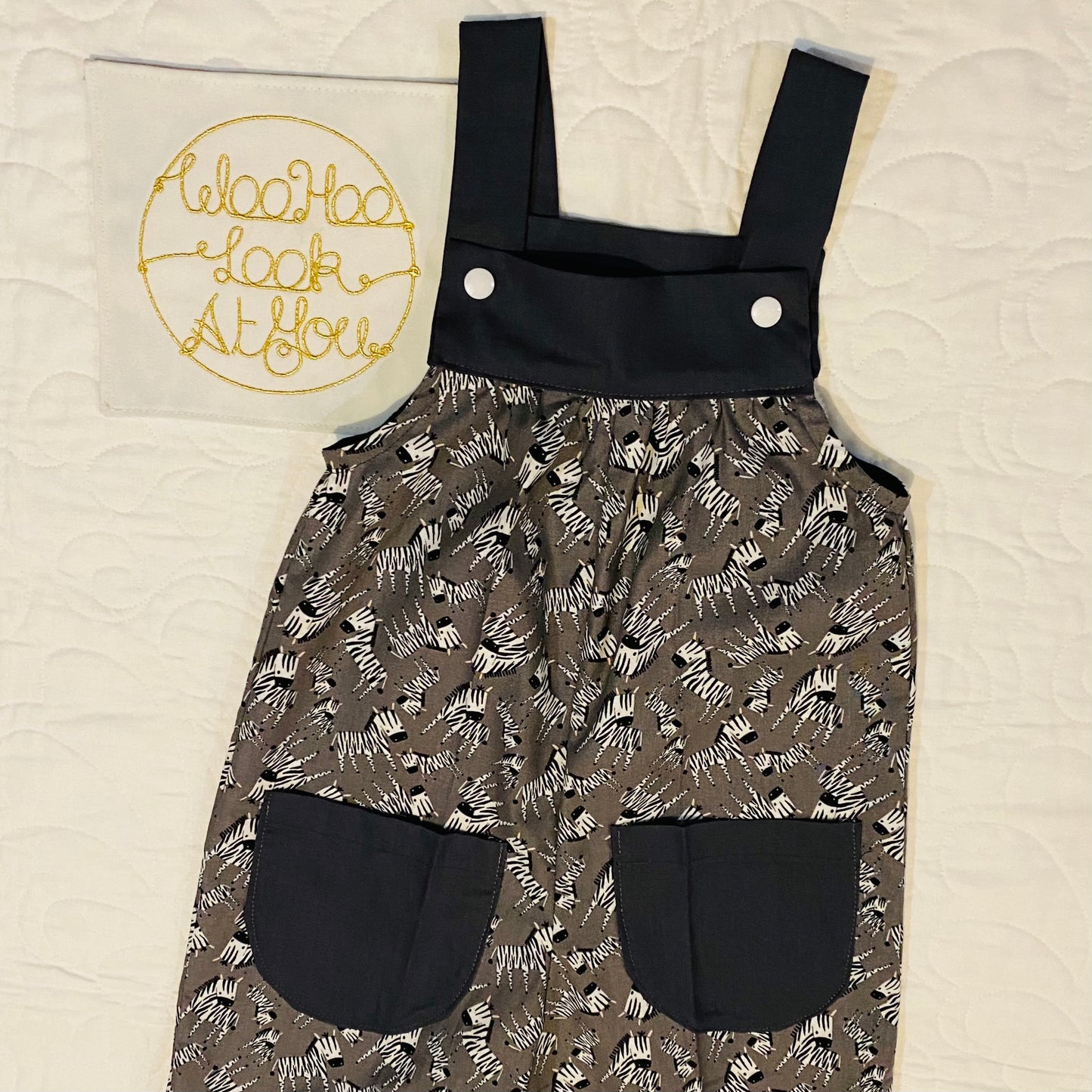 Overalls - Cute Zebras and a Pockets for Rocks