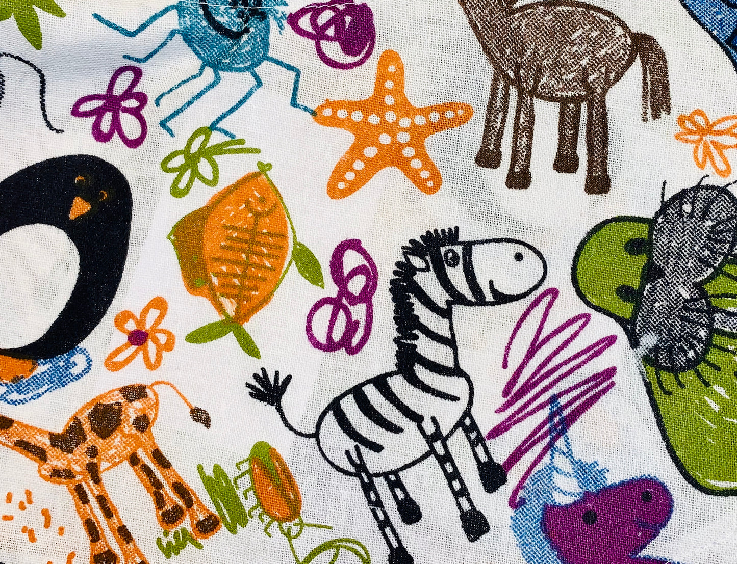 2 Piece Set - Skirt & Slip Ons - Colourful Safari Animals