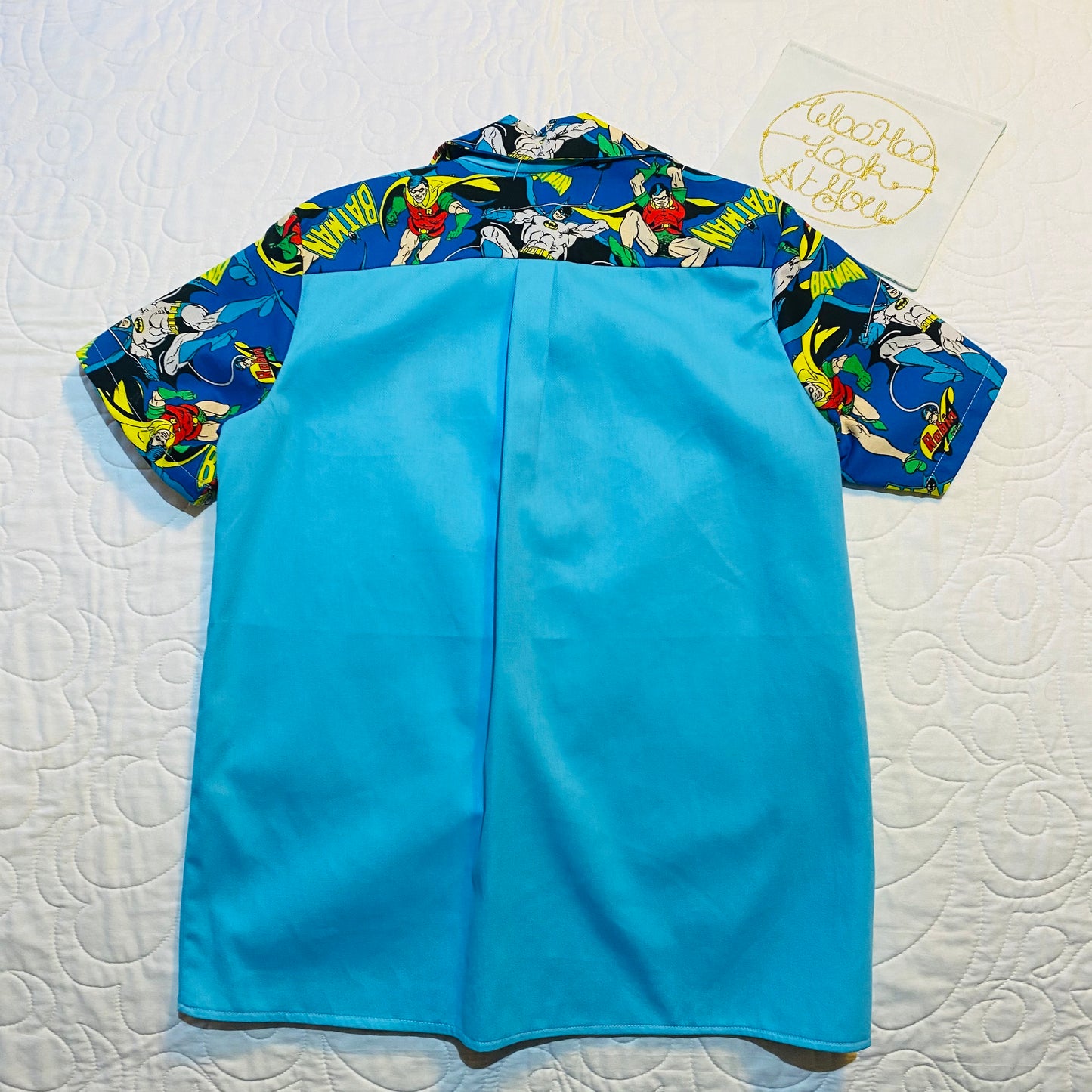 Shirt - Super Hero - Light Blue Contrast with Super Hero Pocket