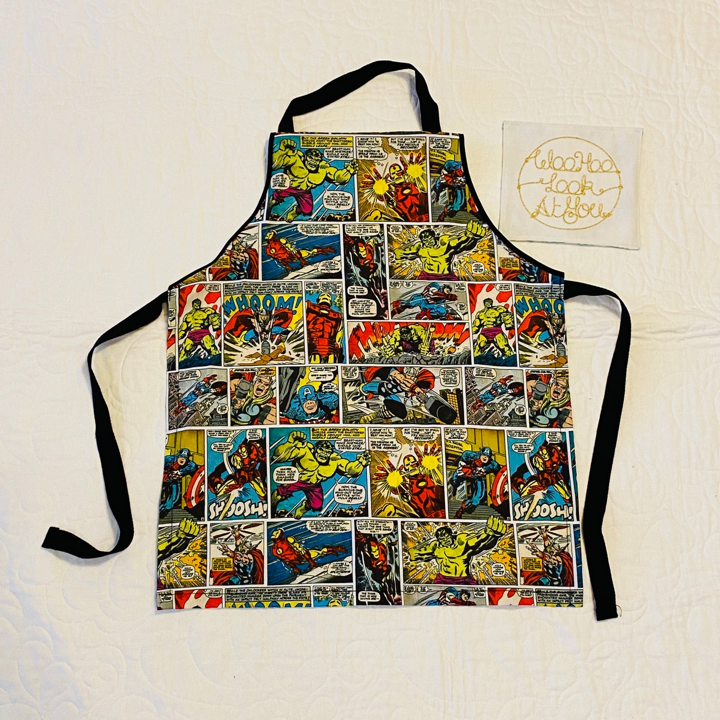 Apron - Superhero Multicolour Cartoon Strip