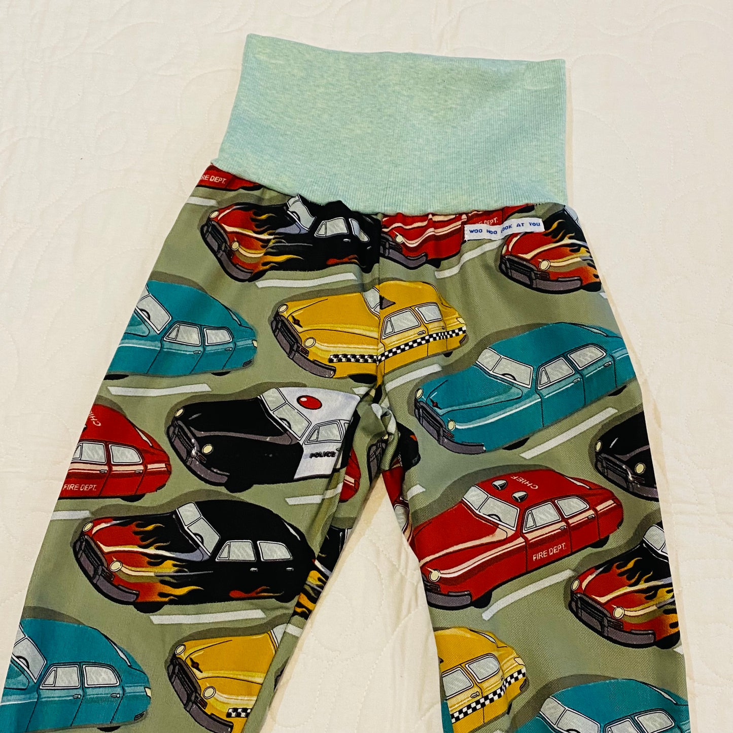 Pants - Harem - Buzoku Cotton - Mixed Cars with Green Bands