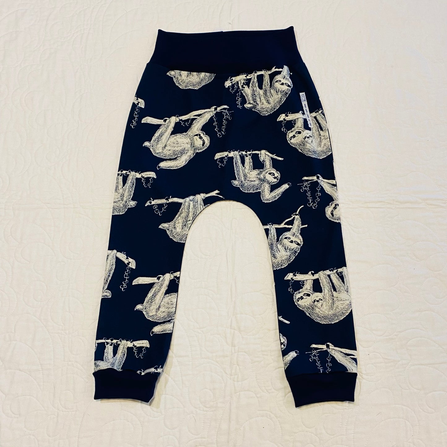 Pants - Harem - Buzoku Cotton - Sloths with Blue Bands