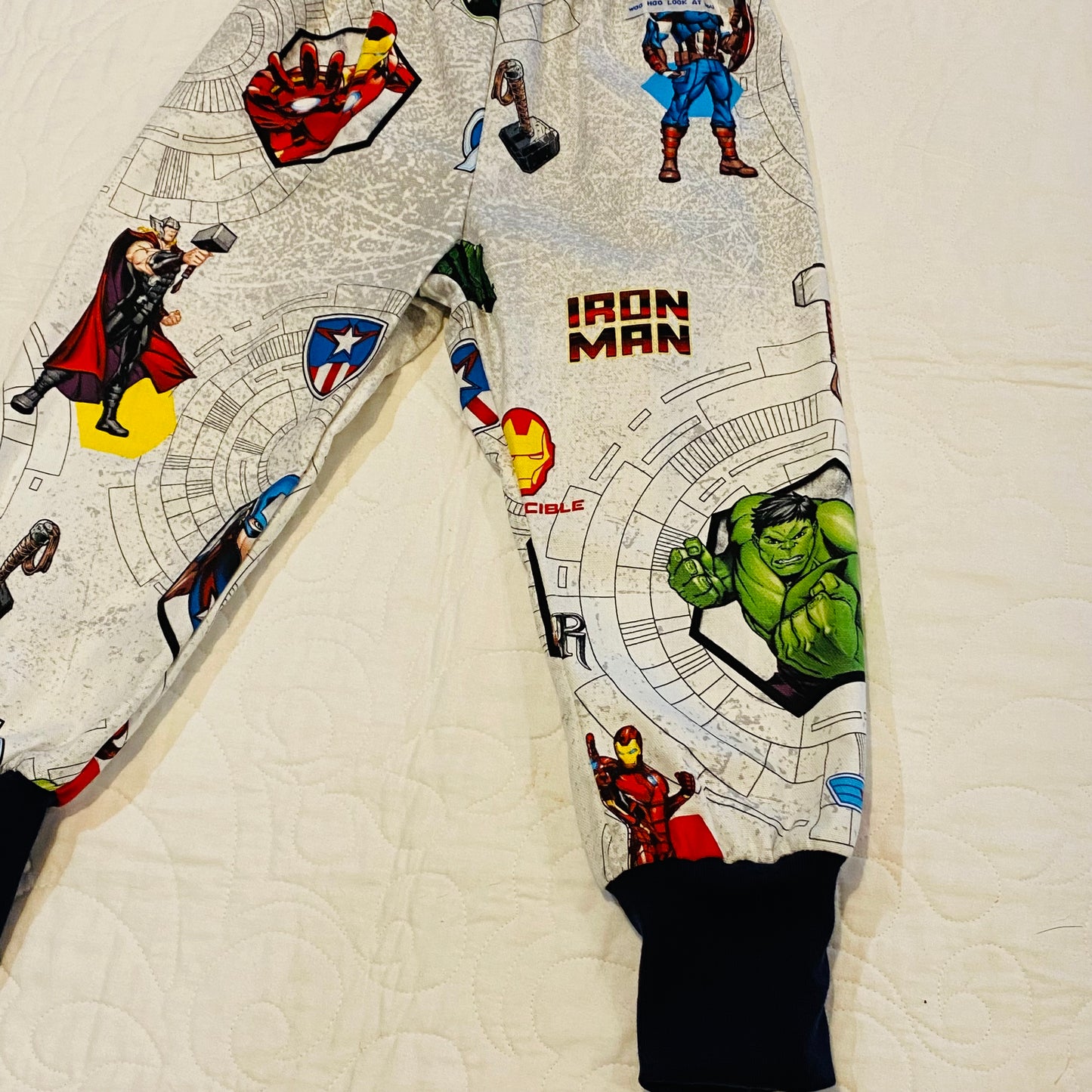 Pants - Harem - Buzoku Cotton - Mixed Superheros with Black Bands