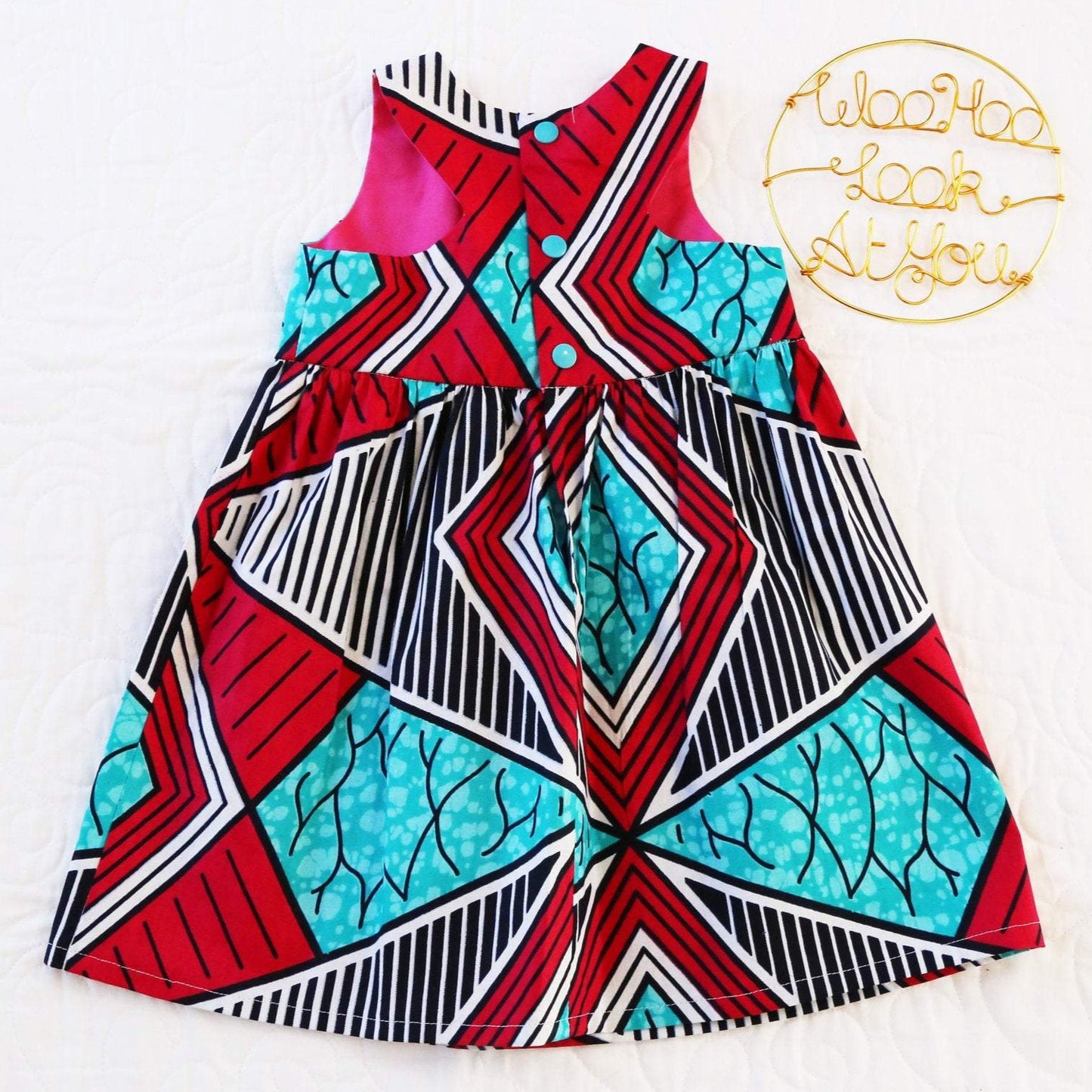 Dress - Ankara Abstract African Fabric - Traditional Indigenous Print