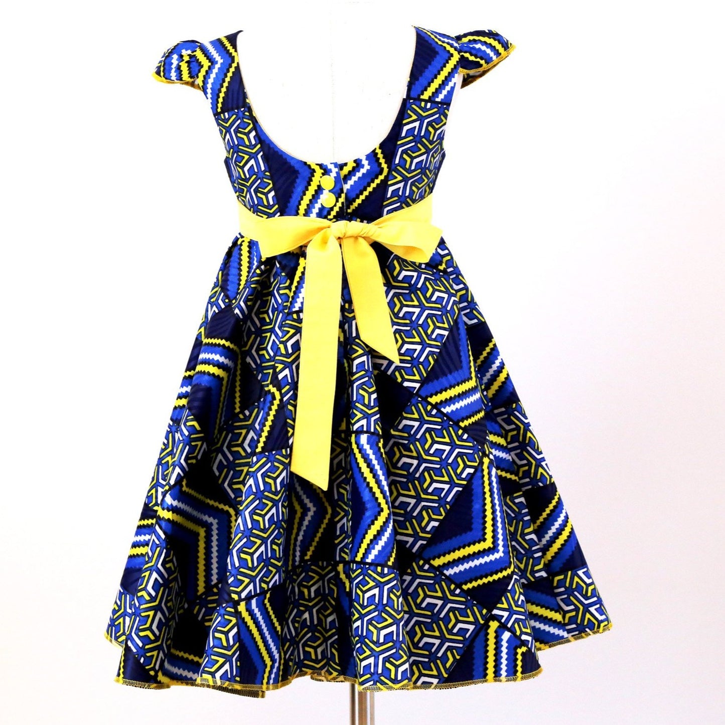 Dress - Ankara Abstract African Fabric - Traditional Print