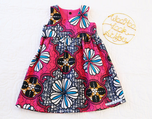 Dress - Ankara Abstract African Fabric - Traditional Indigenous Print