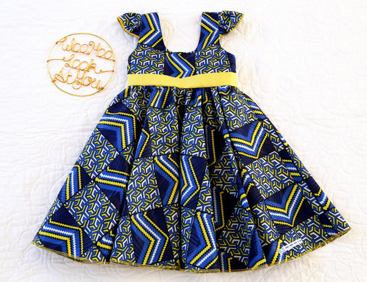 Dress - Ankara Abstract African Fabric - Traditional Print