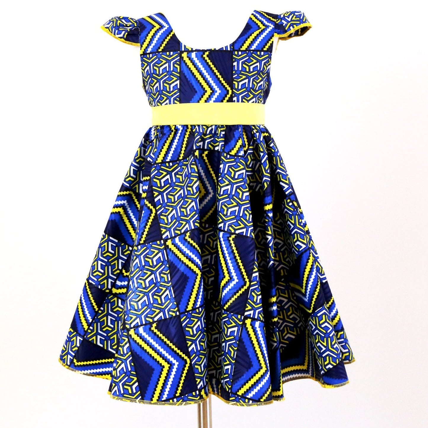 Dress - Ankara Abstract African Fabric - Traditional Print