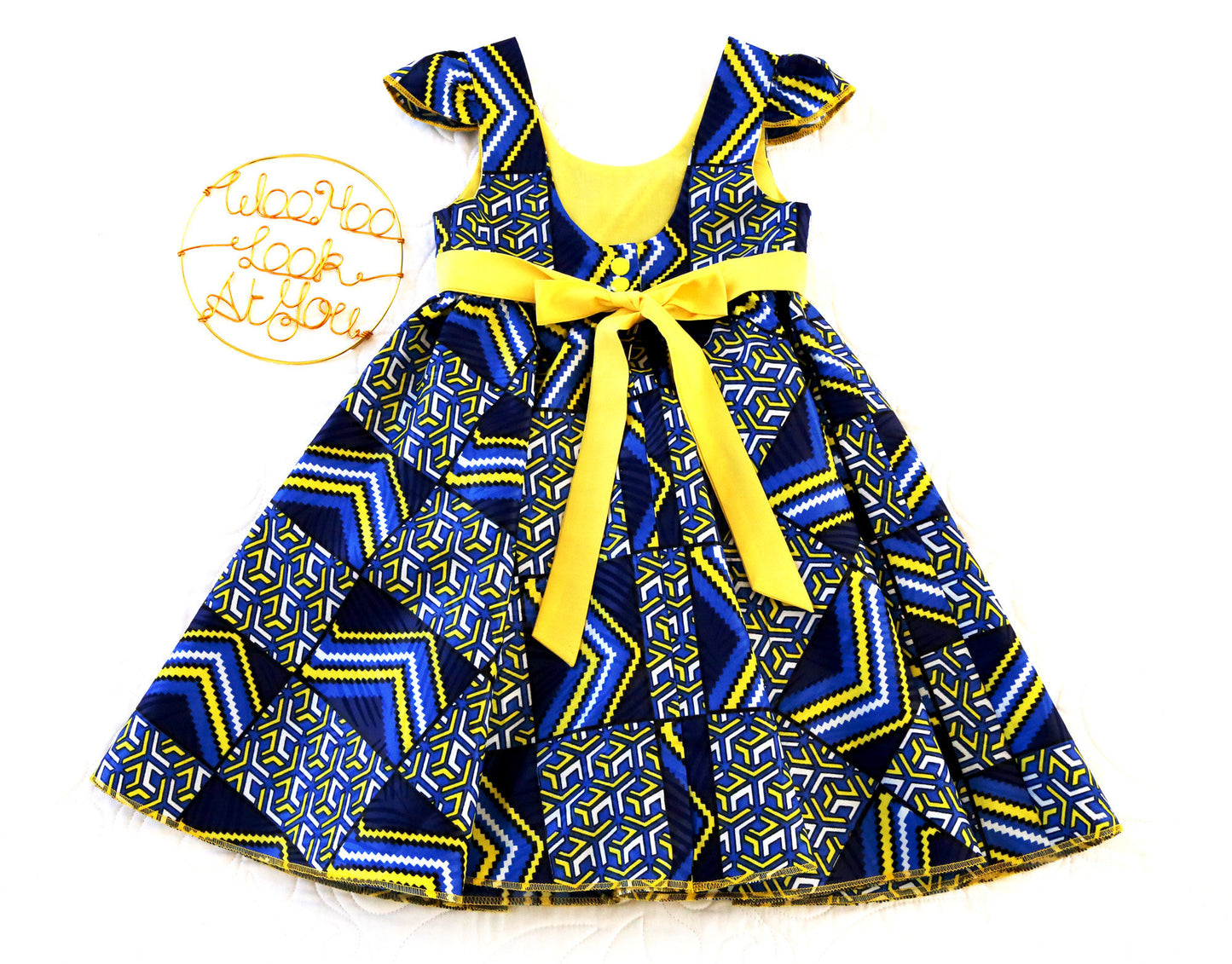 Dress - Ankara Abstract African Fabric - Traditional Print